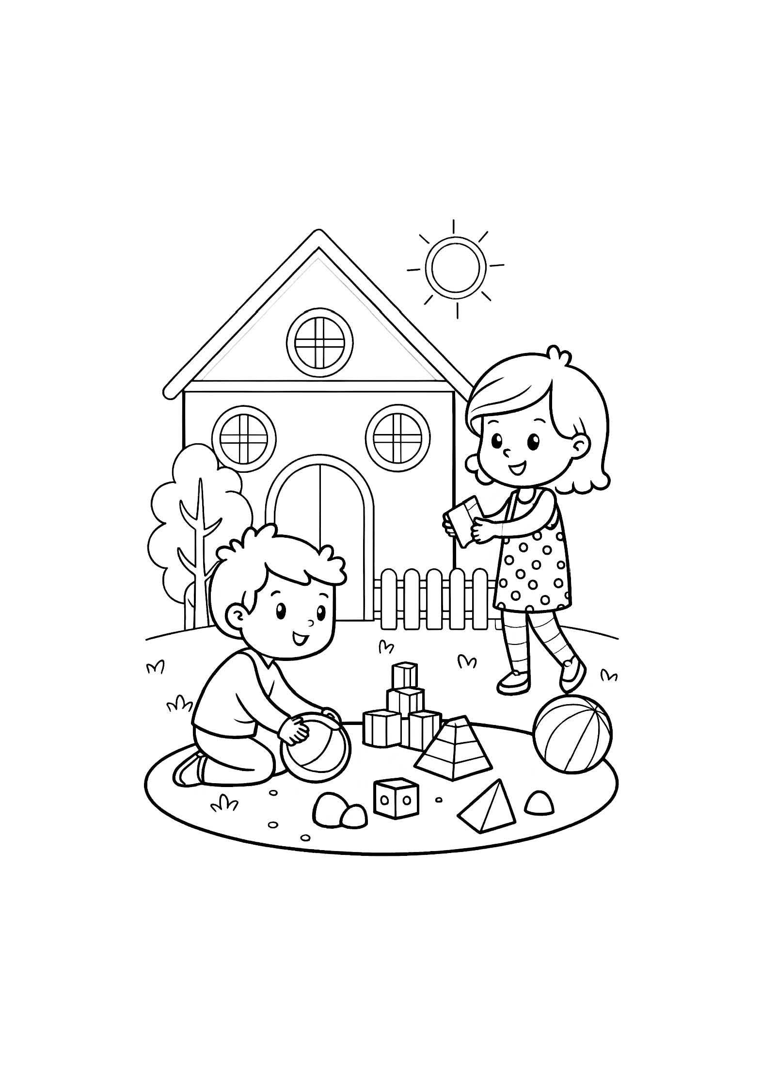 Playtime at Home Coloring Book for Kids – 20 Printable A4 Pages – Fun and Imaginative Indoor Activities – Digital PDF Download