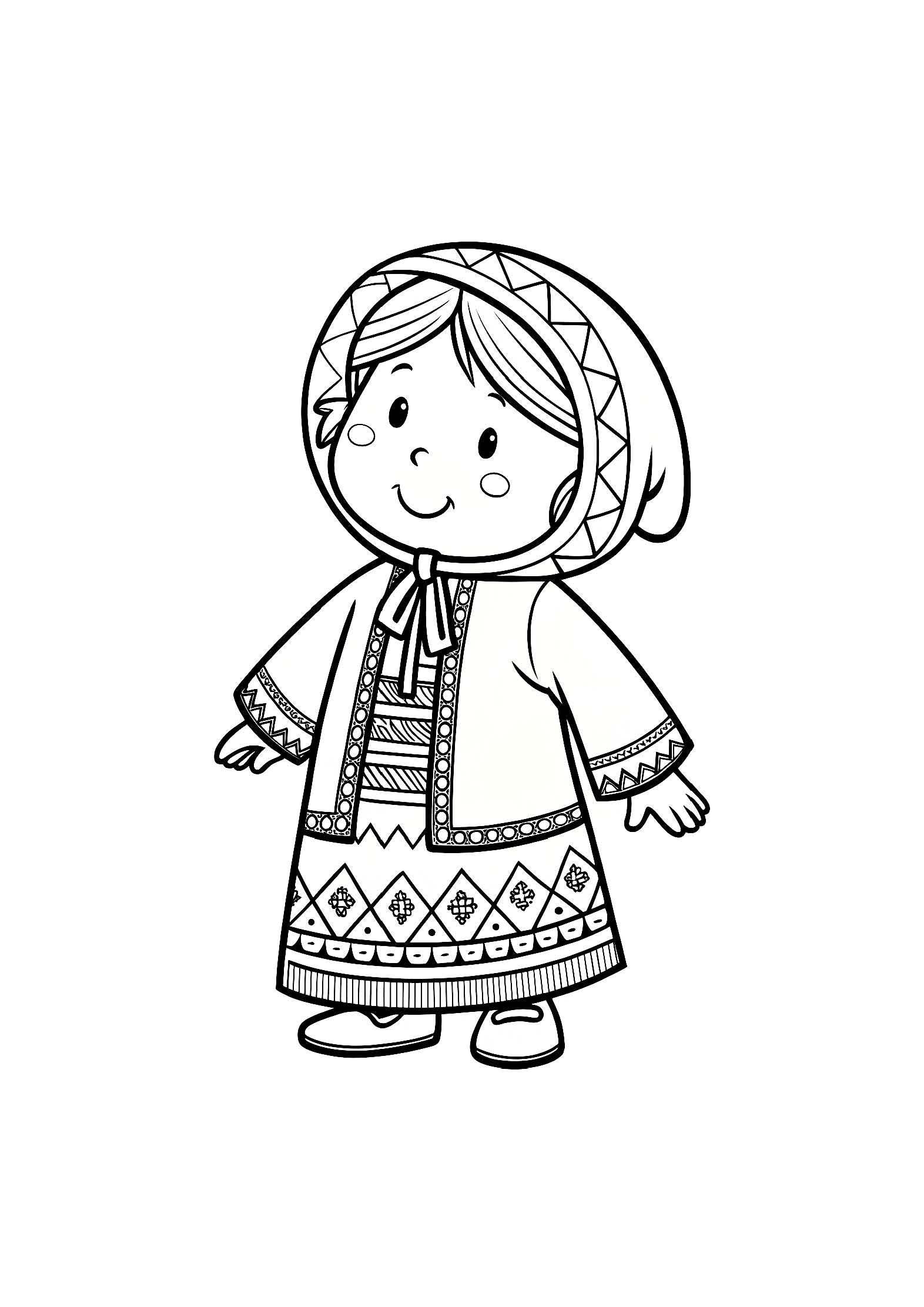 Traditional Clothing Coloring Book for Kids – 20 Printable A4 Pages – Cultural Dress from Around the World – Digital PDF Download