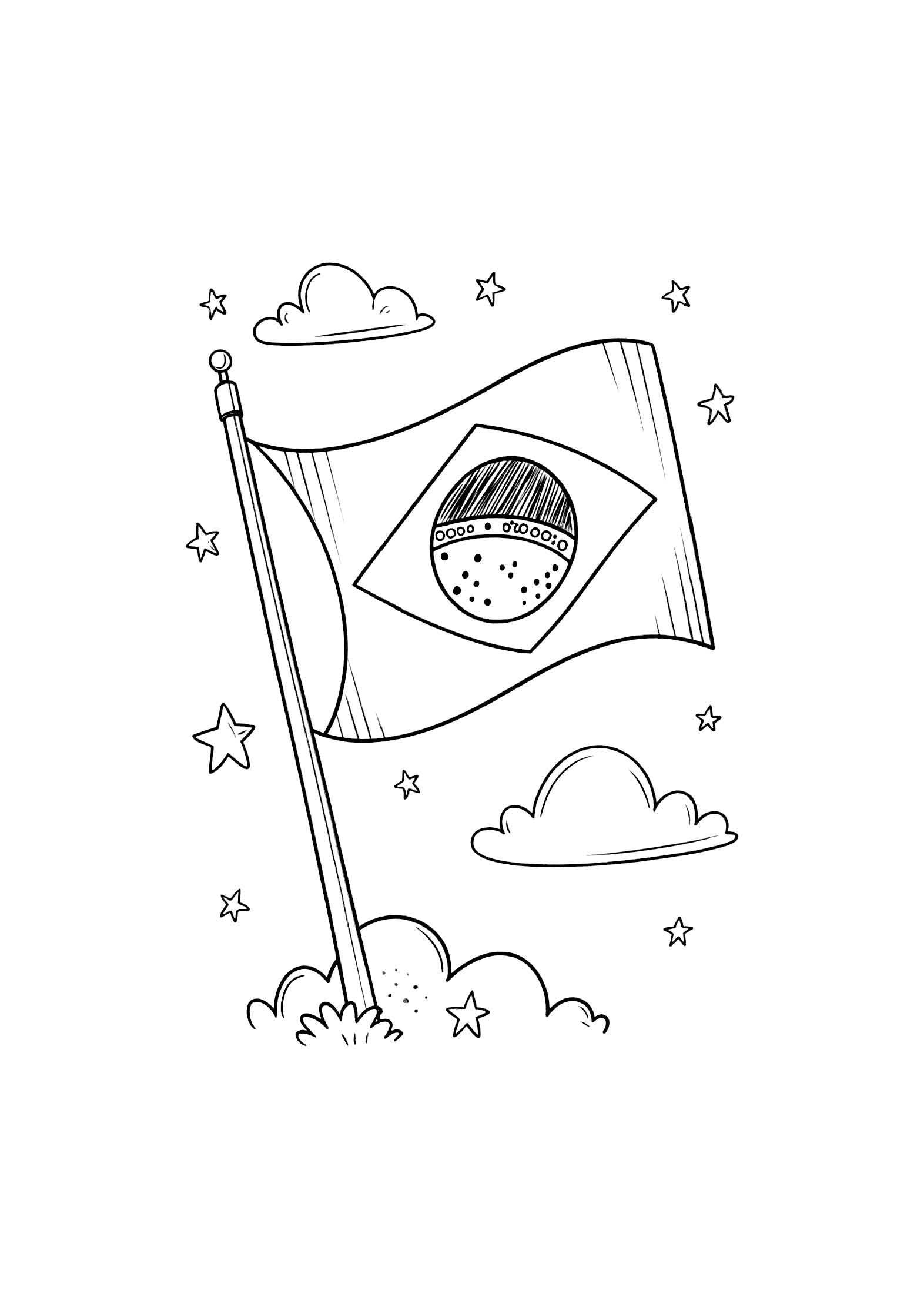 World Flags Coloring Book for Kids – 20 Printable A4 Pages – Educational Flag Illustrations – Digital PDF Download