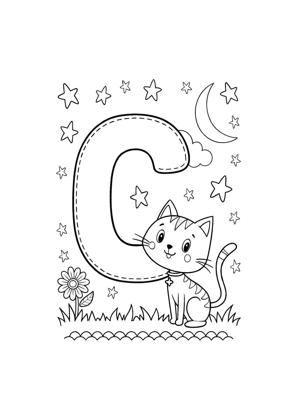 ABC Coloring Book for Kids – 26 Printable A4 Pages – Learn Alphabet with Fun Illustrations – Digital PDF Download