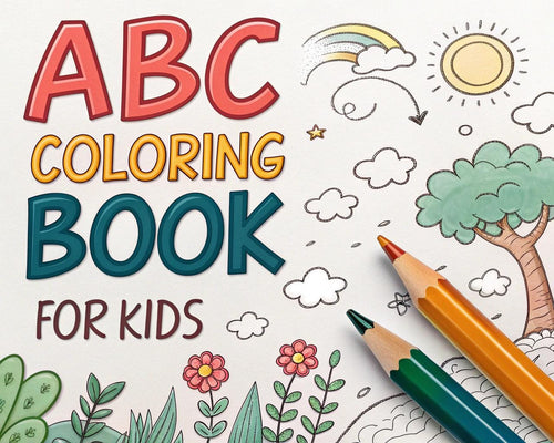 ABC Coloring Book for Kids – 26 Printable A4 Pages – Learn Alphabet with Fun Illustrations – Digital PDF Download