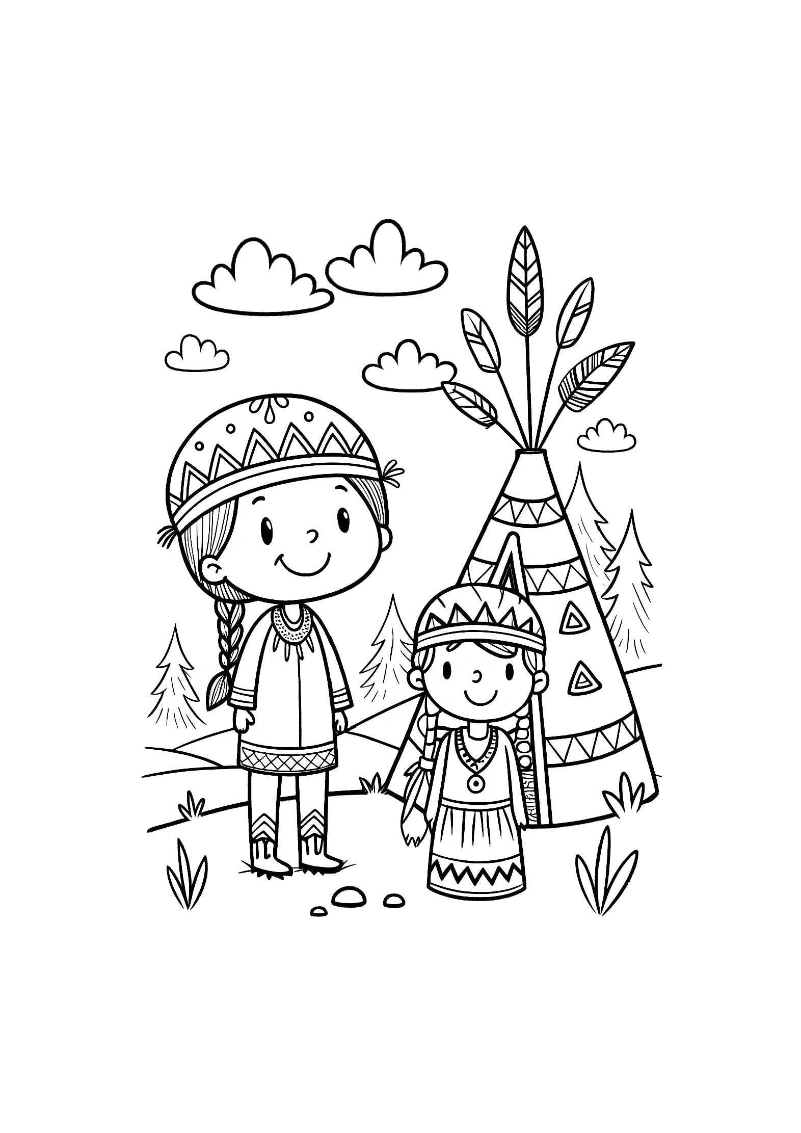 Native Cultures Coloring Book for Kids – 20 Printable A4 Pages – Explore Diverse Traditions and Heritage – Digital PDF Download