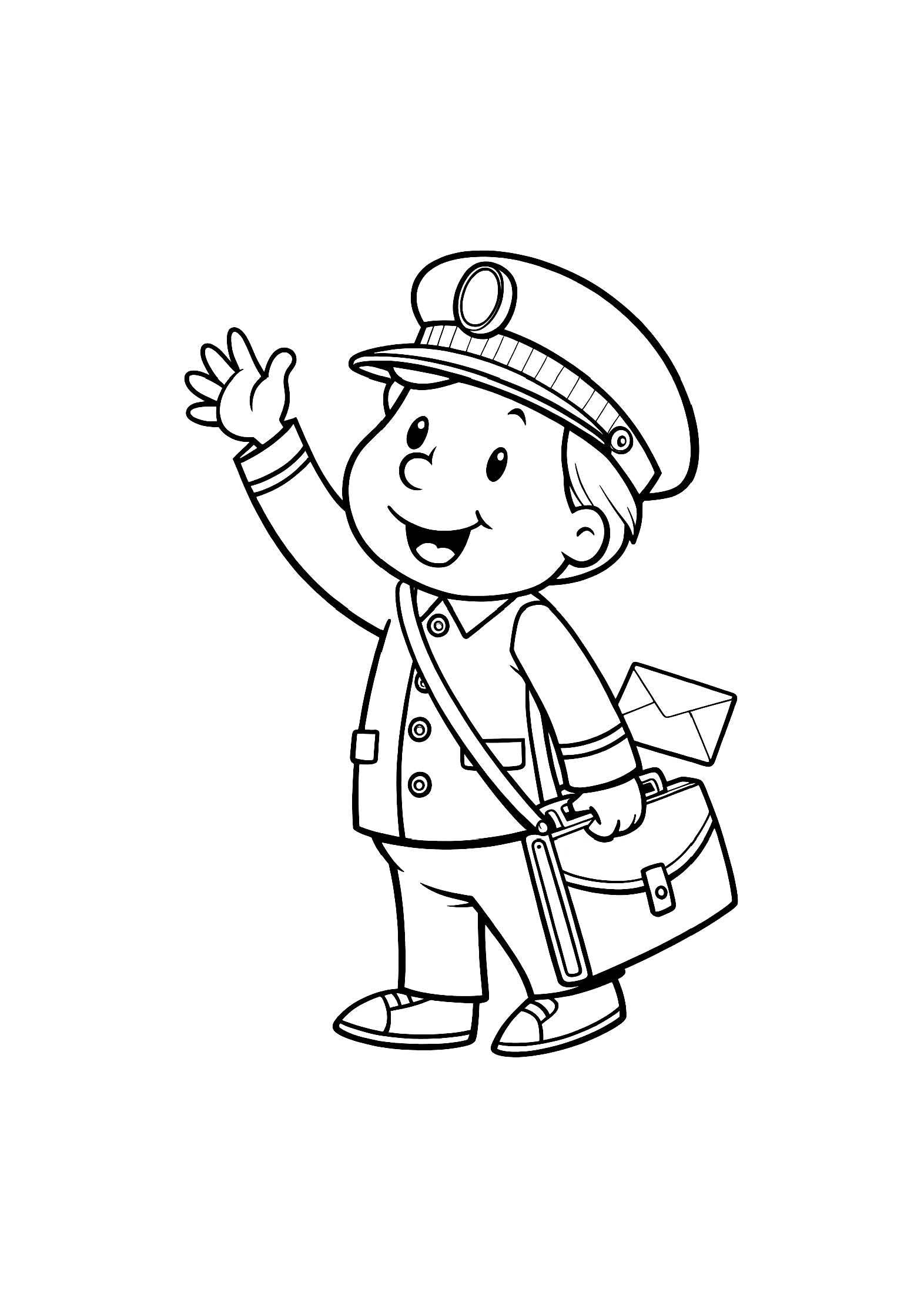 Postman Coloring Book for Kids – 25 Printable A4 Pages – Fun and Educational Mail Carrier Illustrations – Digital PDF Download