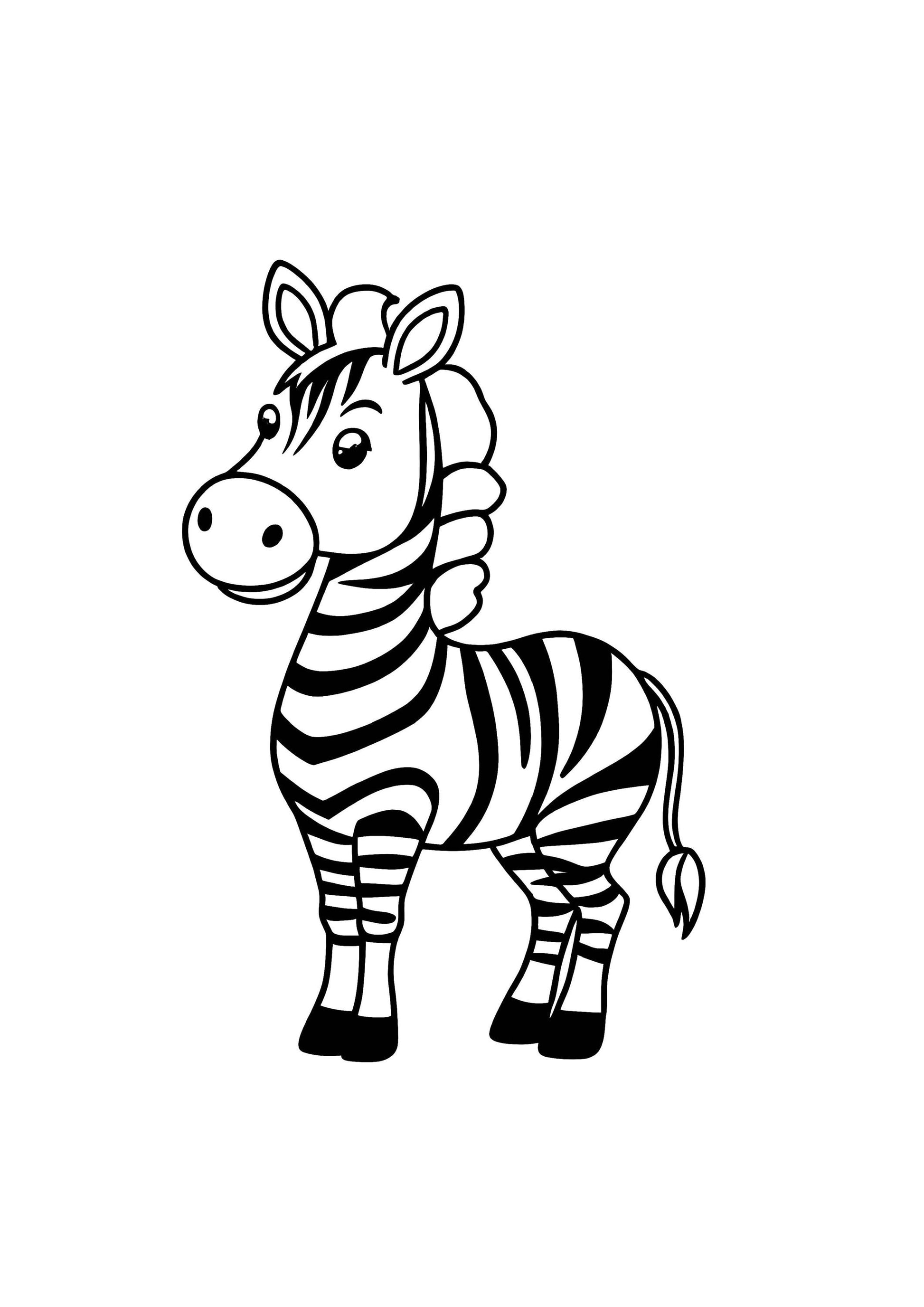 Zebra Coloring Book for Kids – 15 Printable A4 Pages – Fun and Educational Zebra Illustrations – Digital PDF Download