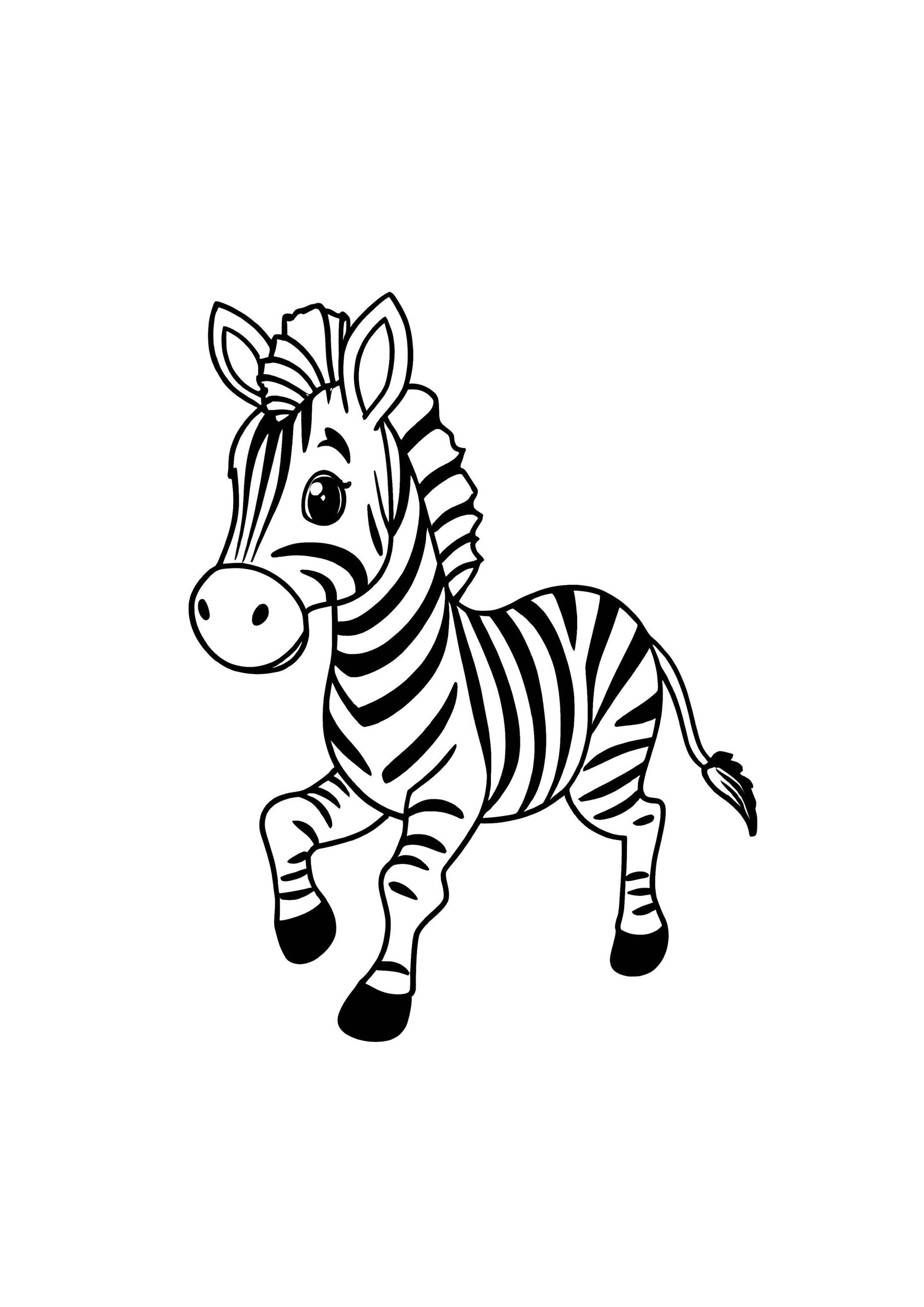 Zebra Coloring Book for Kids – 15 Printable A4 Pages – Fun and Educational Zebra Illustrations – Digital PDF Download