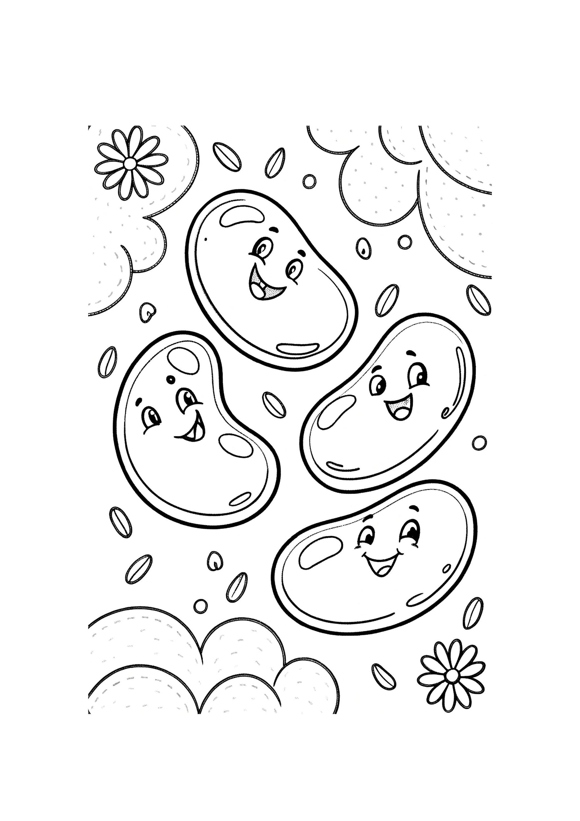 Candies Coloring Book for Kids – 40 Printable A4 Pages – Fun Sweet Treats Coloring Activity – Digital PDF Download