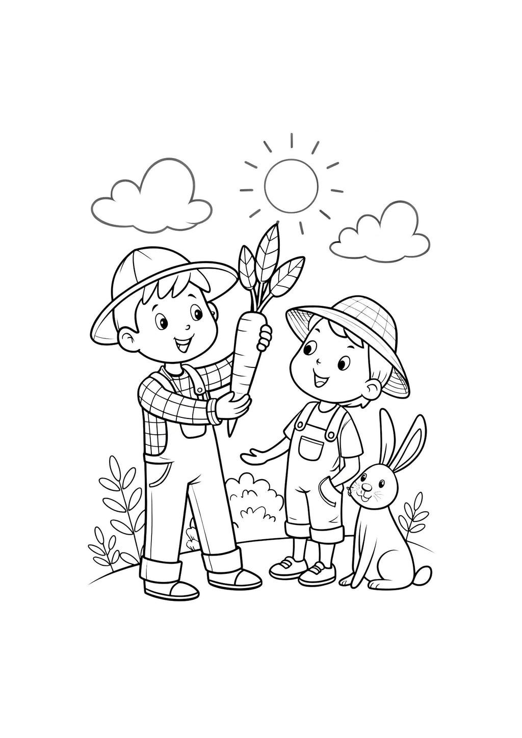 Farmer Coloring Book for Kids – 44 Printable A4 Pages – Fun Farming and Agriculture Illustrations – Digital PDF Download