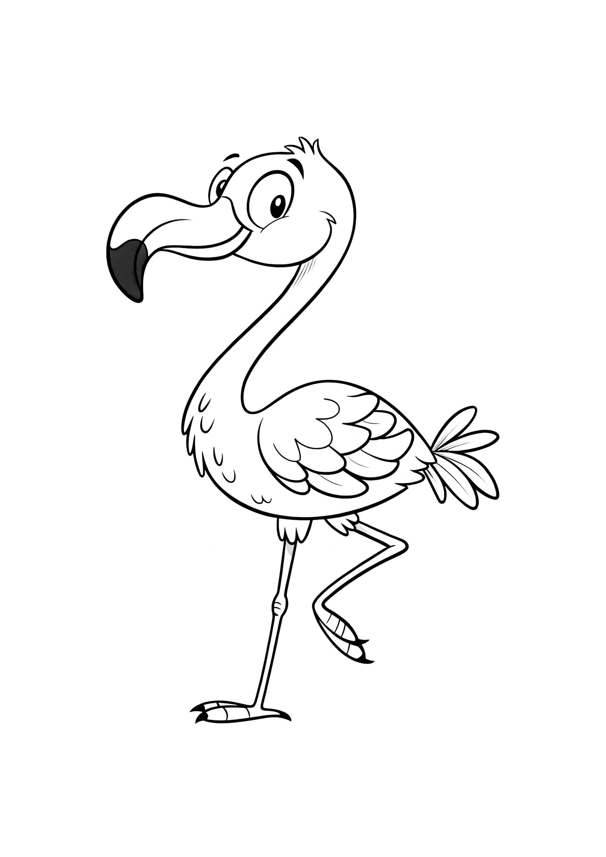Flamingo Coloring Book for Kids – 48 Printable A4 Pages – Elegant Flamingo Illustrations – Digital PDF Download