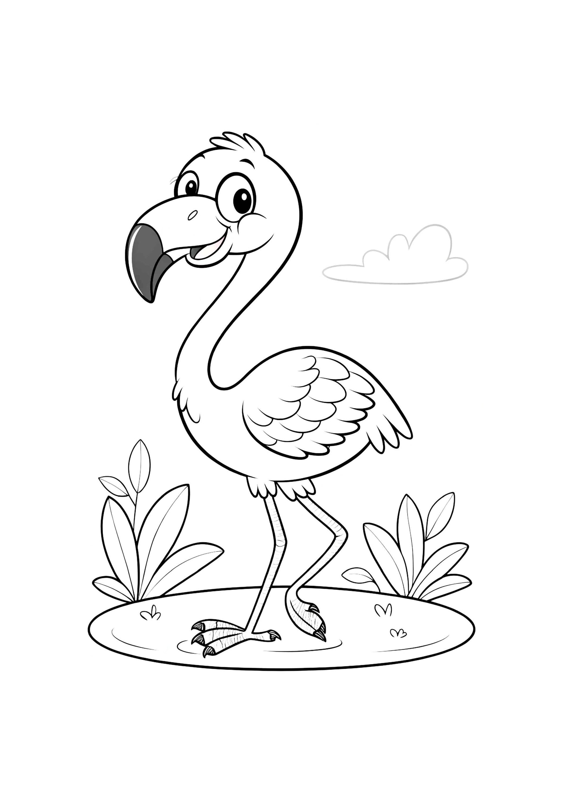 Flamingo Coloring Book for Kids – 48 Printable A4 Pages – Elegant Flamingo Illustrations – Digital PDF Download