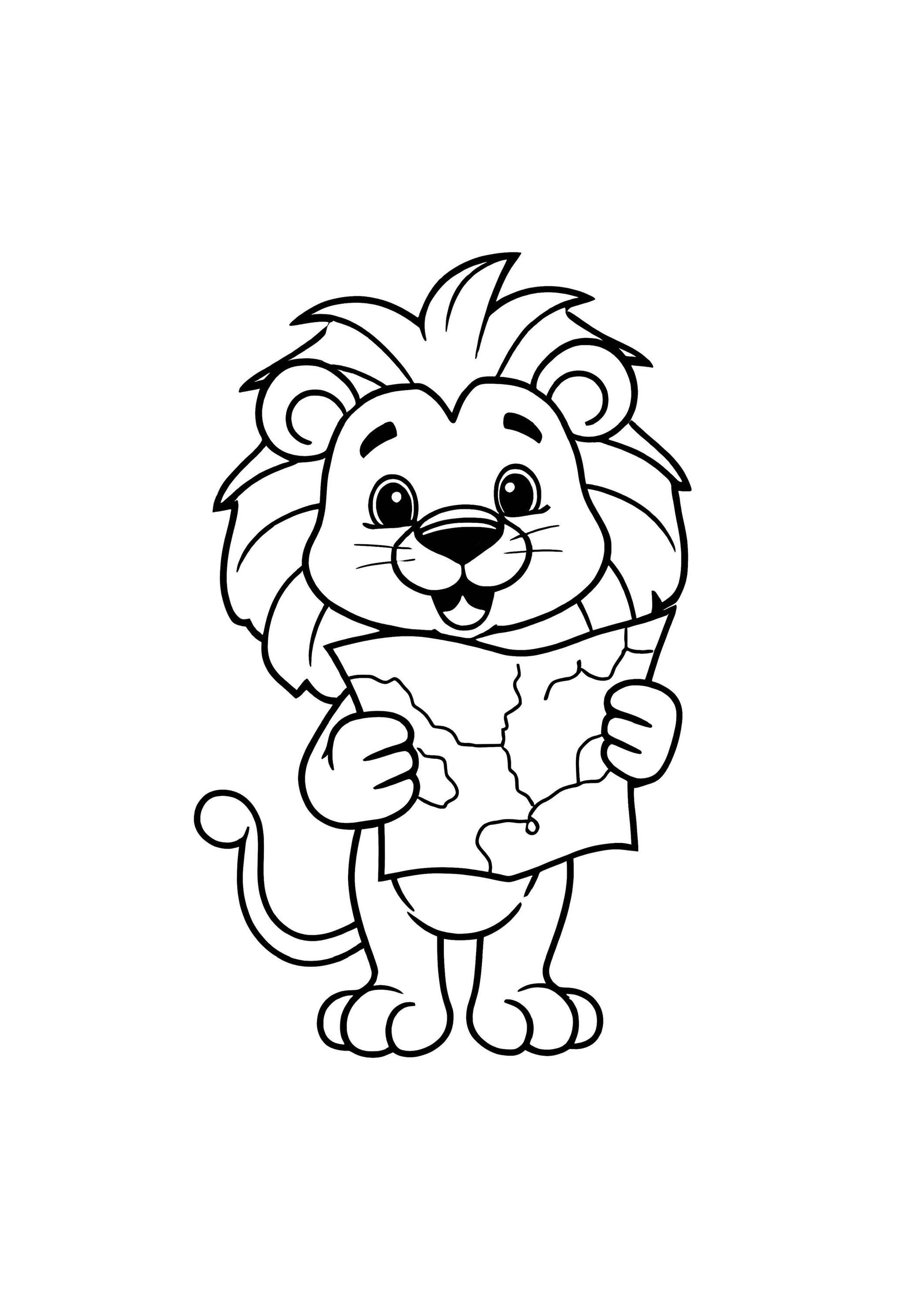 Lion Coloring Book for Kids – 50 Printable A4 Pages – Majestic and Fun Lion Illustrations – Digital PDF Download