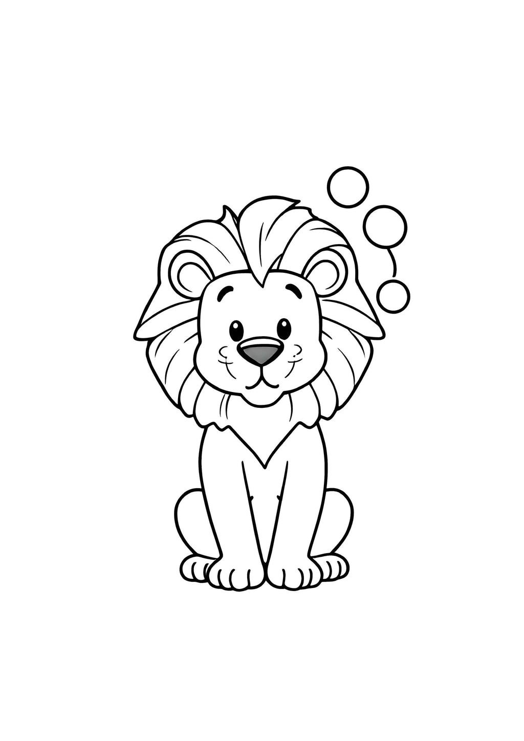 Lion Coloring Book for Kids – 50 Printable A4 Pages – Majestic and Fun Lion Illustrations – Digital PDF Download