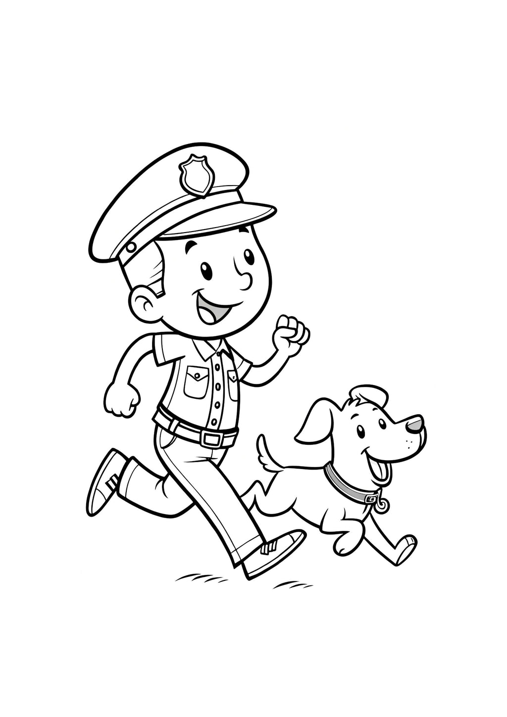 Policeman Coloring Book for Kids – 50 Printable A4 Pages – Fun and Educational Police Officer Illustrations – Digital PDF Download
