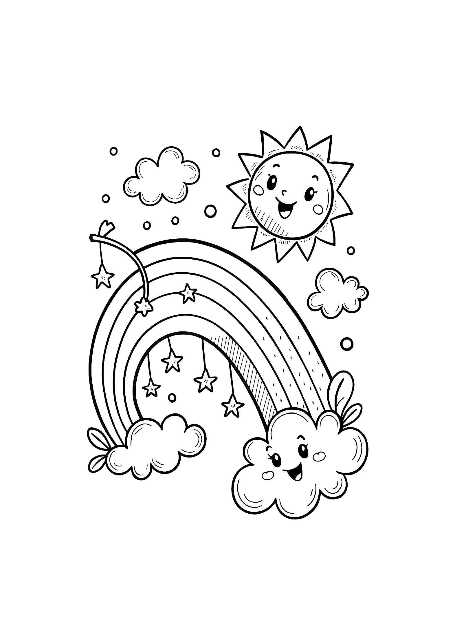 Colors & Rainbows Coloring Book for Kids – 20 Printable A4 Pages – Fun and Educational Coloring Pages – Digital PDF Download