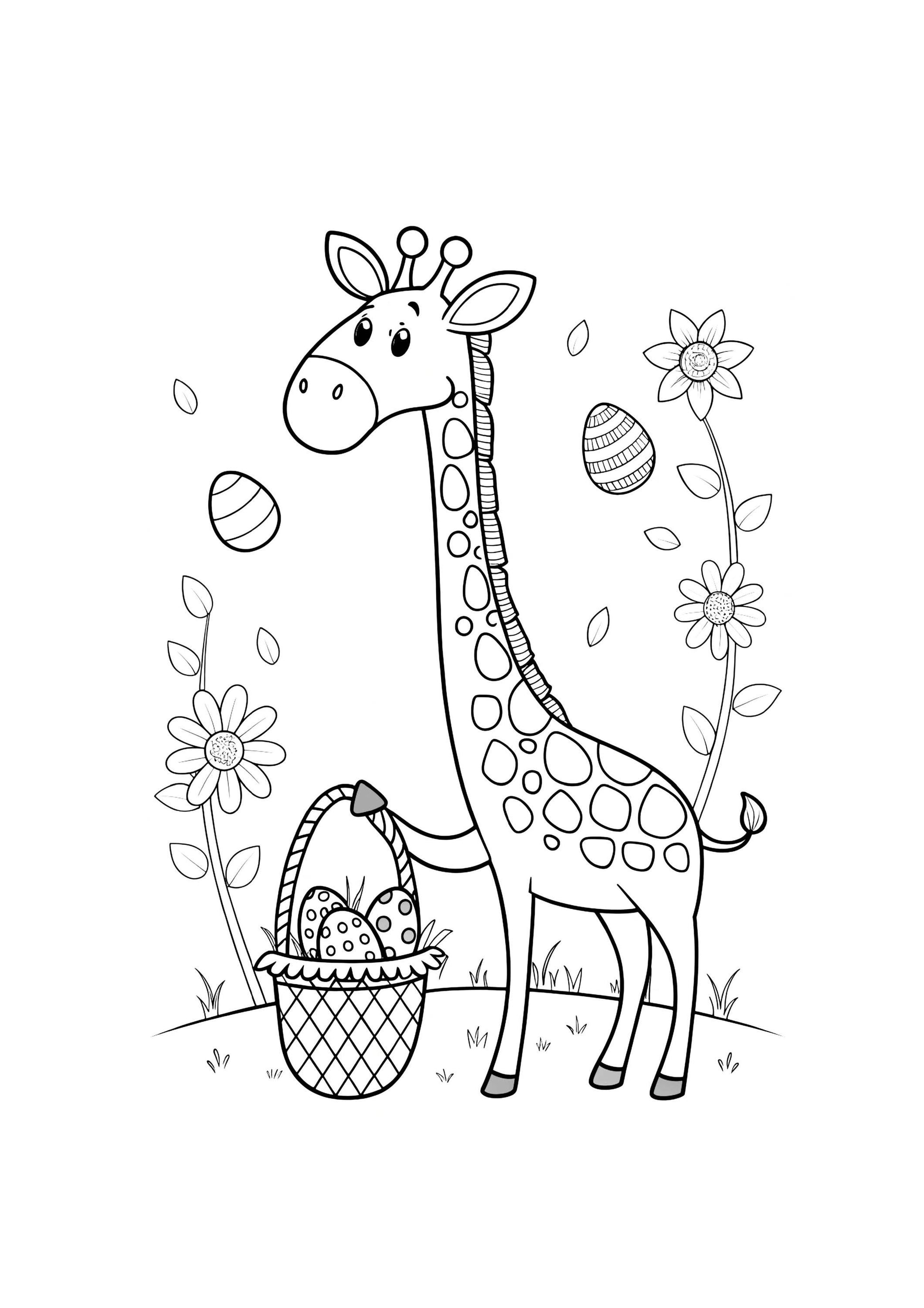 Giraffe Coloring Book for Kids – 35 Printable Pages of Cute, Funny & Wild Giraffes to Color