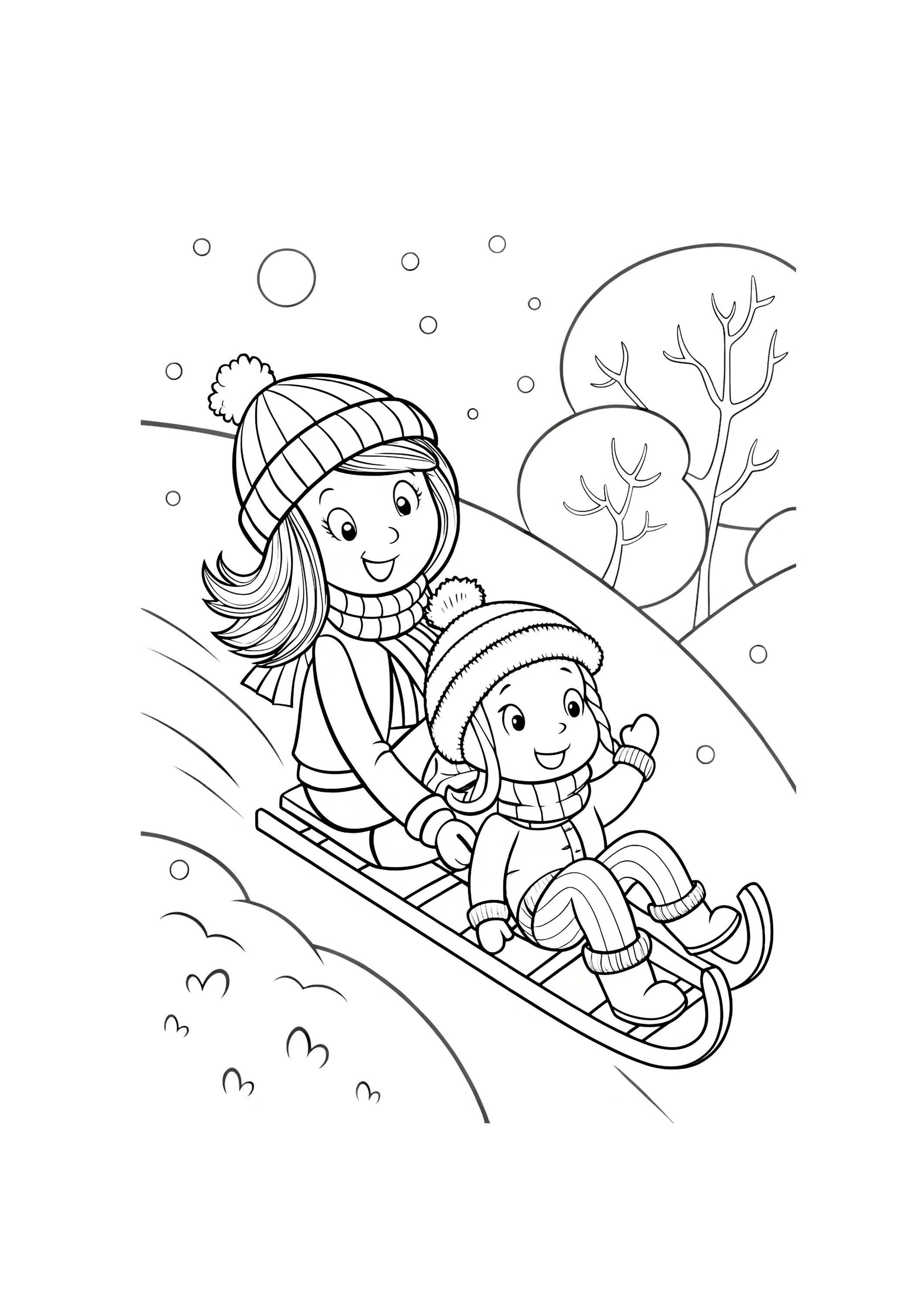 Cute Mother and Daughter Coloring Book – 80 Printable A4 Pages – Heartwarming Family Moments – Digital PDF Download