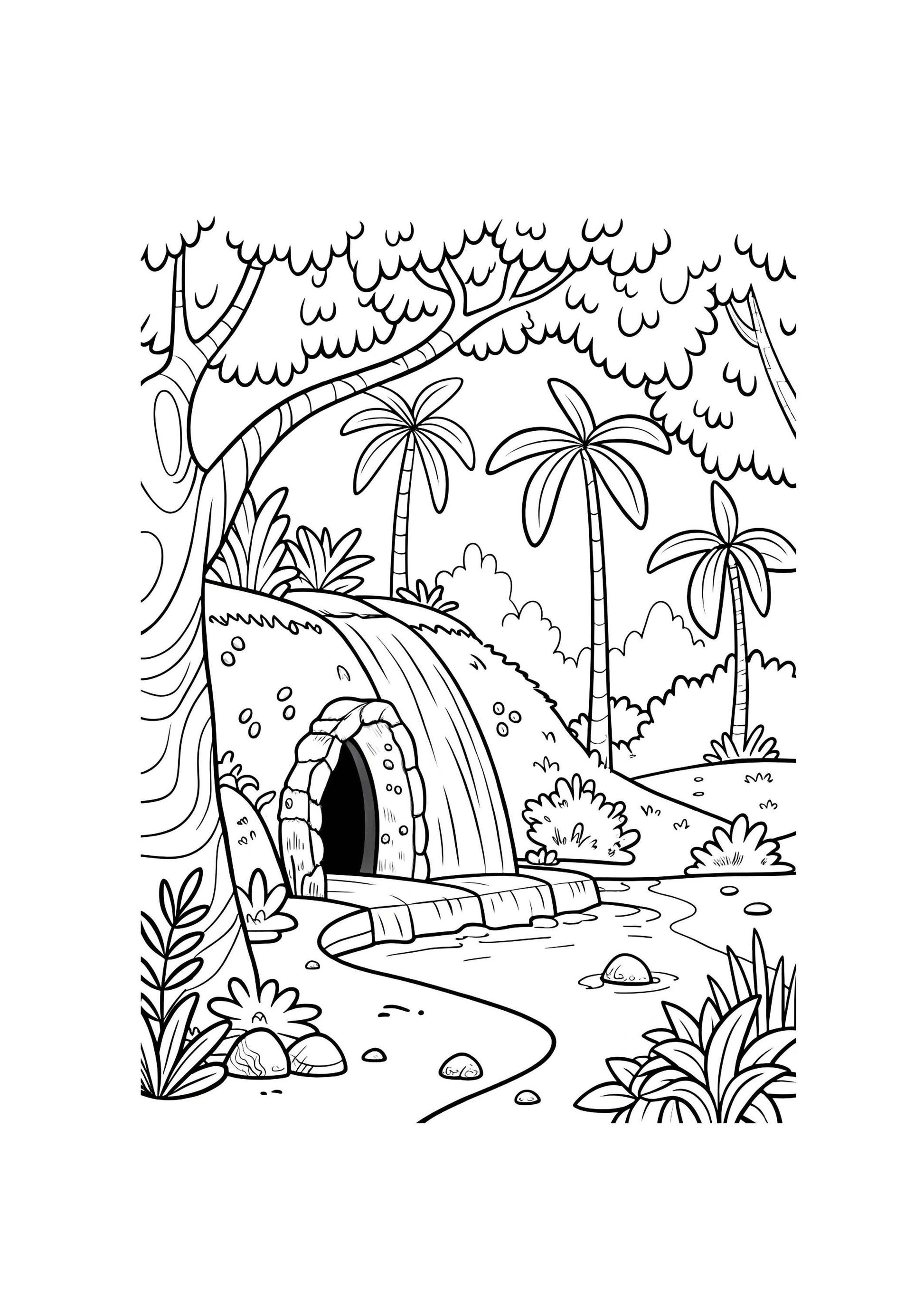 Jungle Coloring Book for Kids – 40 Printable A4 Pages – Wild and Fun Jungle Animal Illustrations – Digital PDF Download