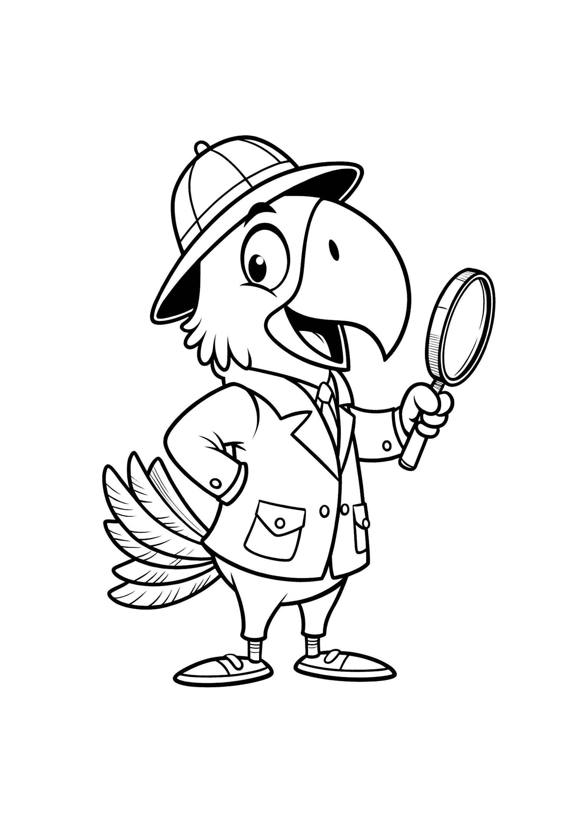 Parrots Coloring Book for Kids – 50 Printable A4 Pages – Colorful and Fun Parrot Illustrations – Digital PDF Download